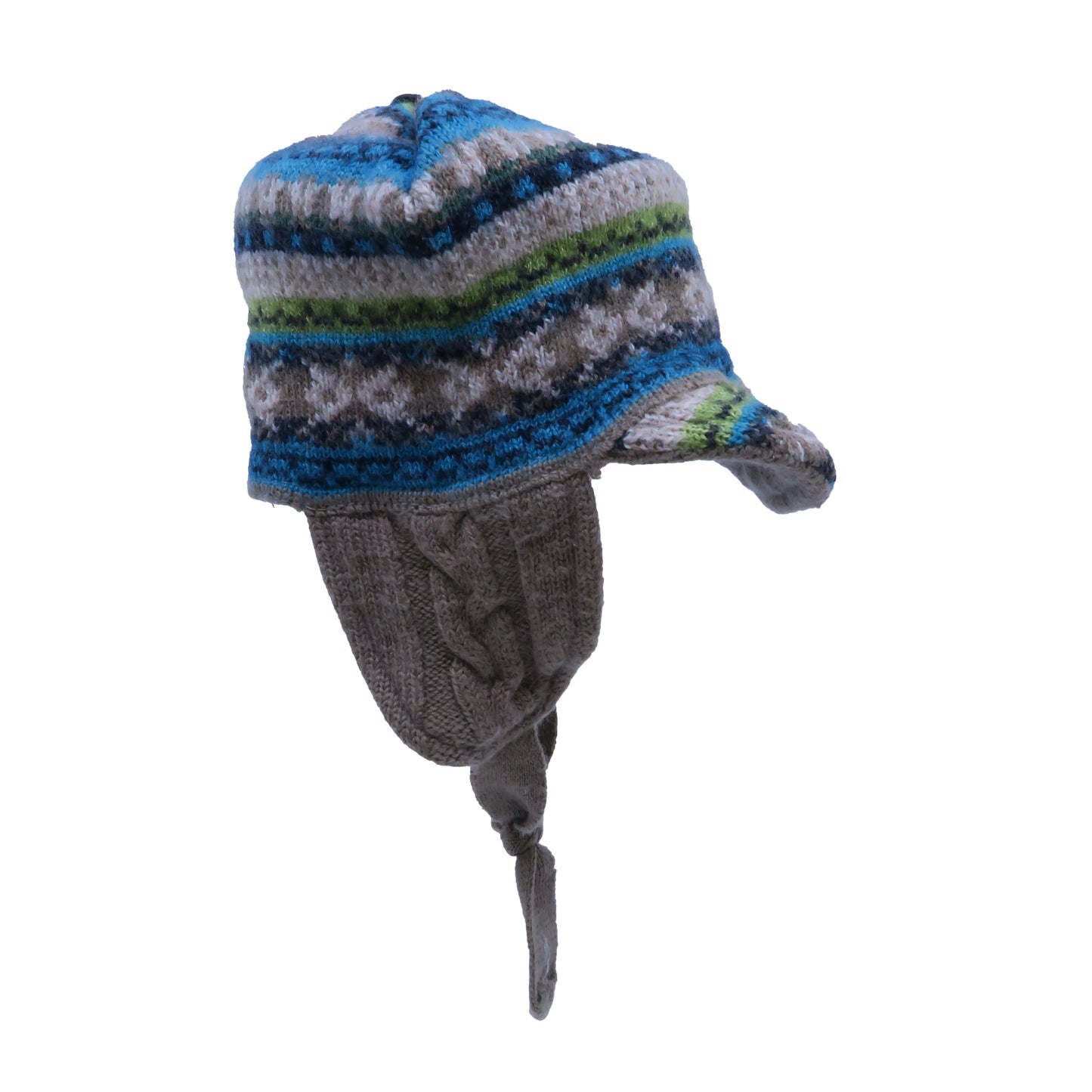 Claveux Boys Blue | Green | Beige Winter Hat Size: *12-18 Months