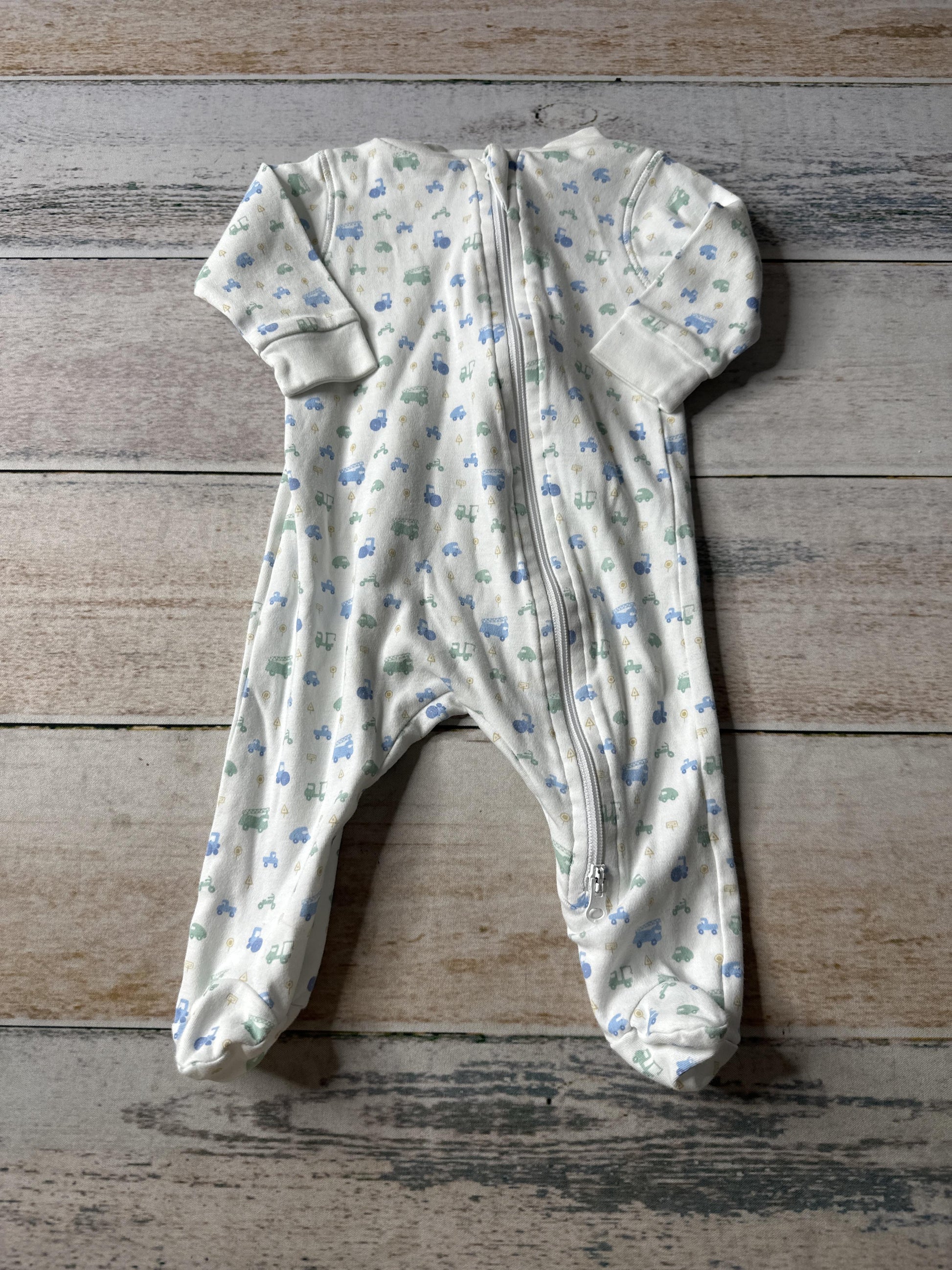 Feather Baby Boys Blue | green | Car Pajamas Size: 0-3 months Blue | green | Car