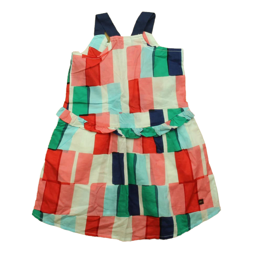 Tea Girls Blue | Green | Coral Dress Size: 2T Blue | Green | Coral