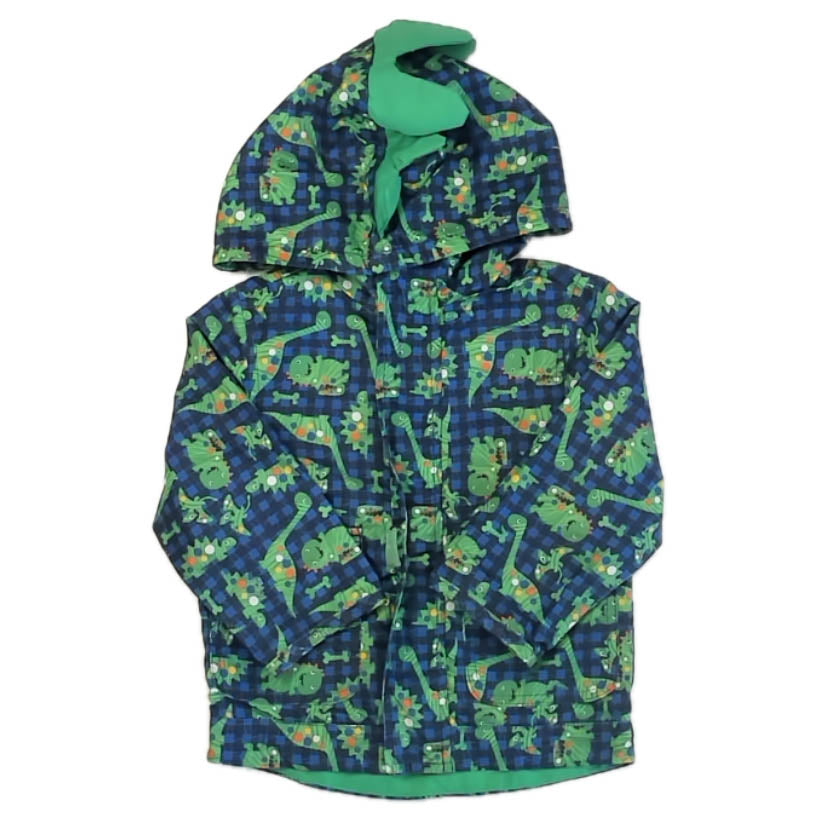 London Fog Boys Blue | Green Dinosaurs Jacket Size: 2T Blue | Green Dinosaurs