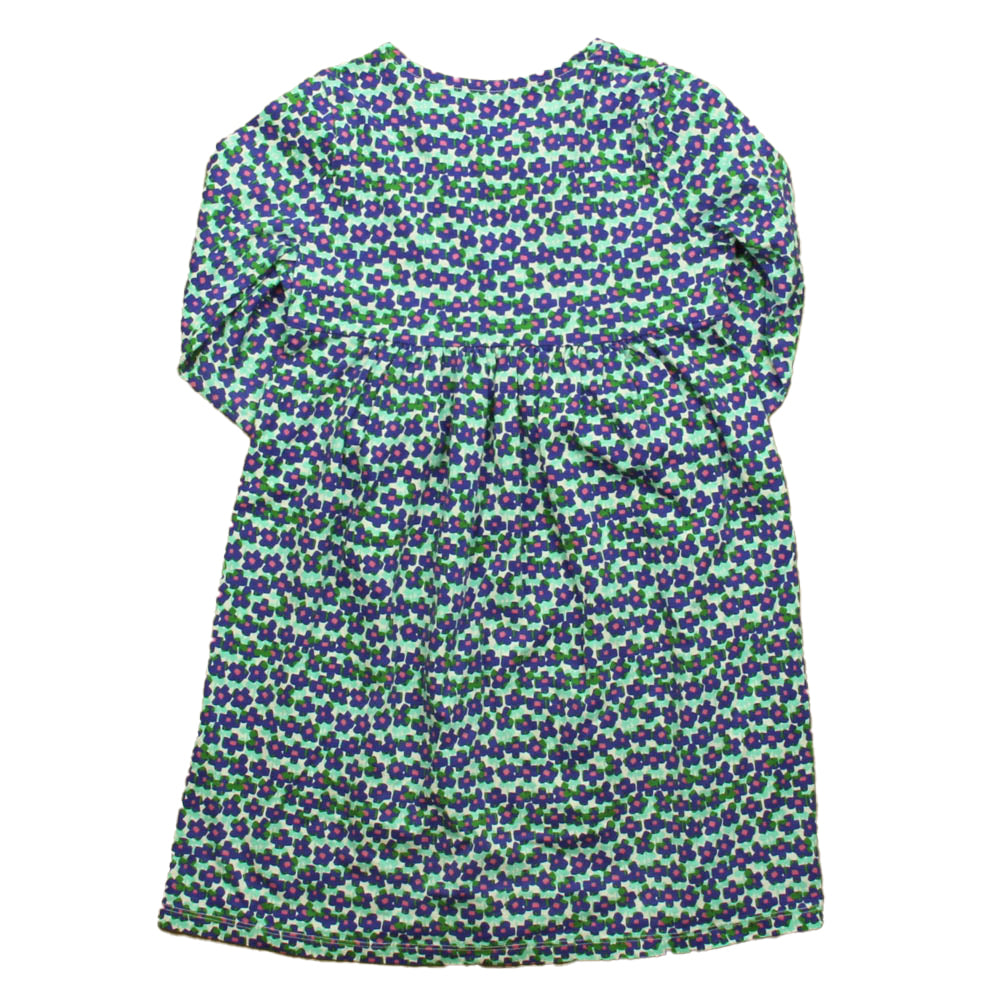 Tea Girls Blue | Green Floral Dress Size: 7 Years Blue | Green Floral