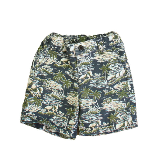 Janie and Jack Boys Blue | Green Palm Treess Shorts Size: 3T