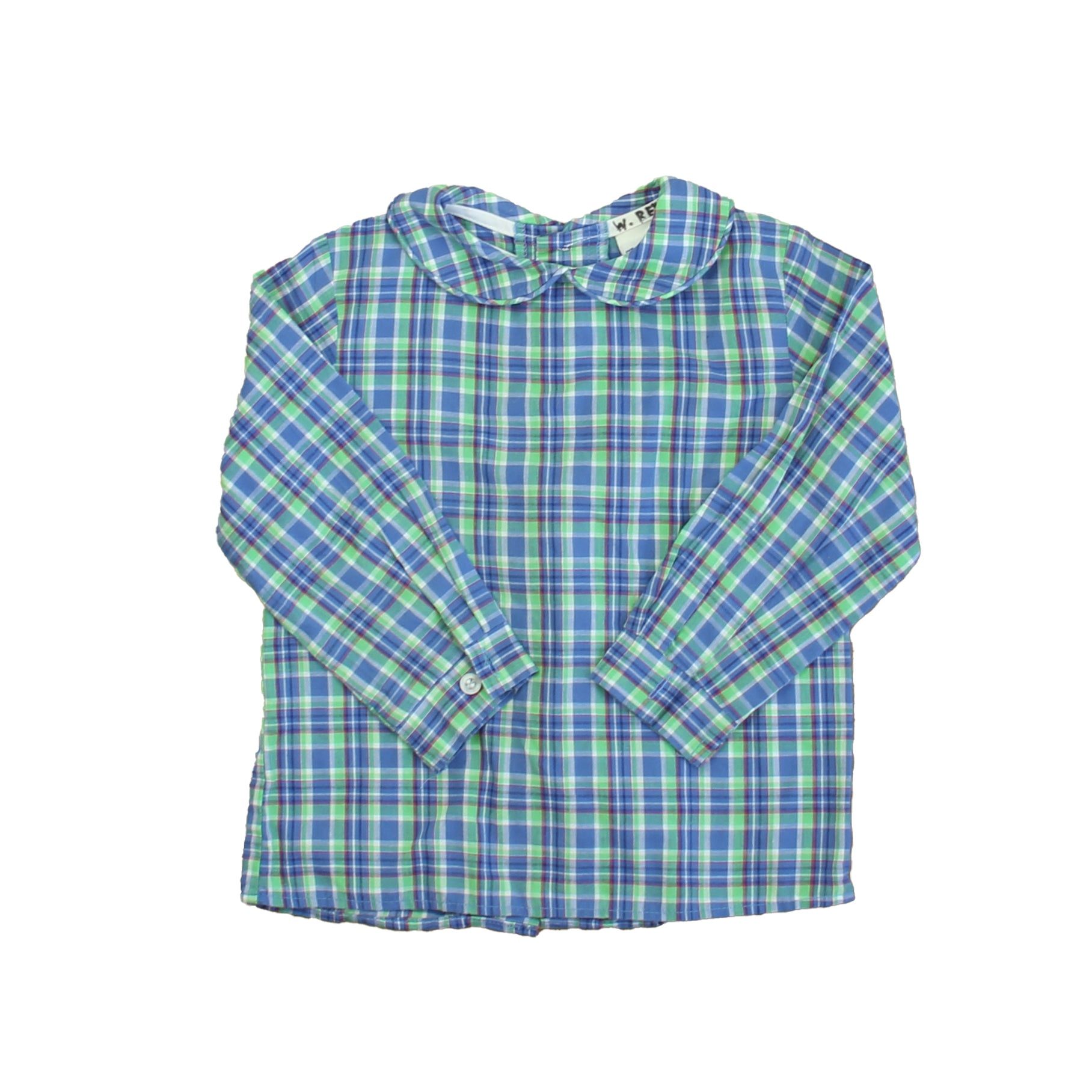 The Bailey Boys Boys Blue | Green Plaid Button Down Long Sleeve Size: 2T Blue | Green Plaid