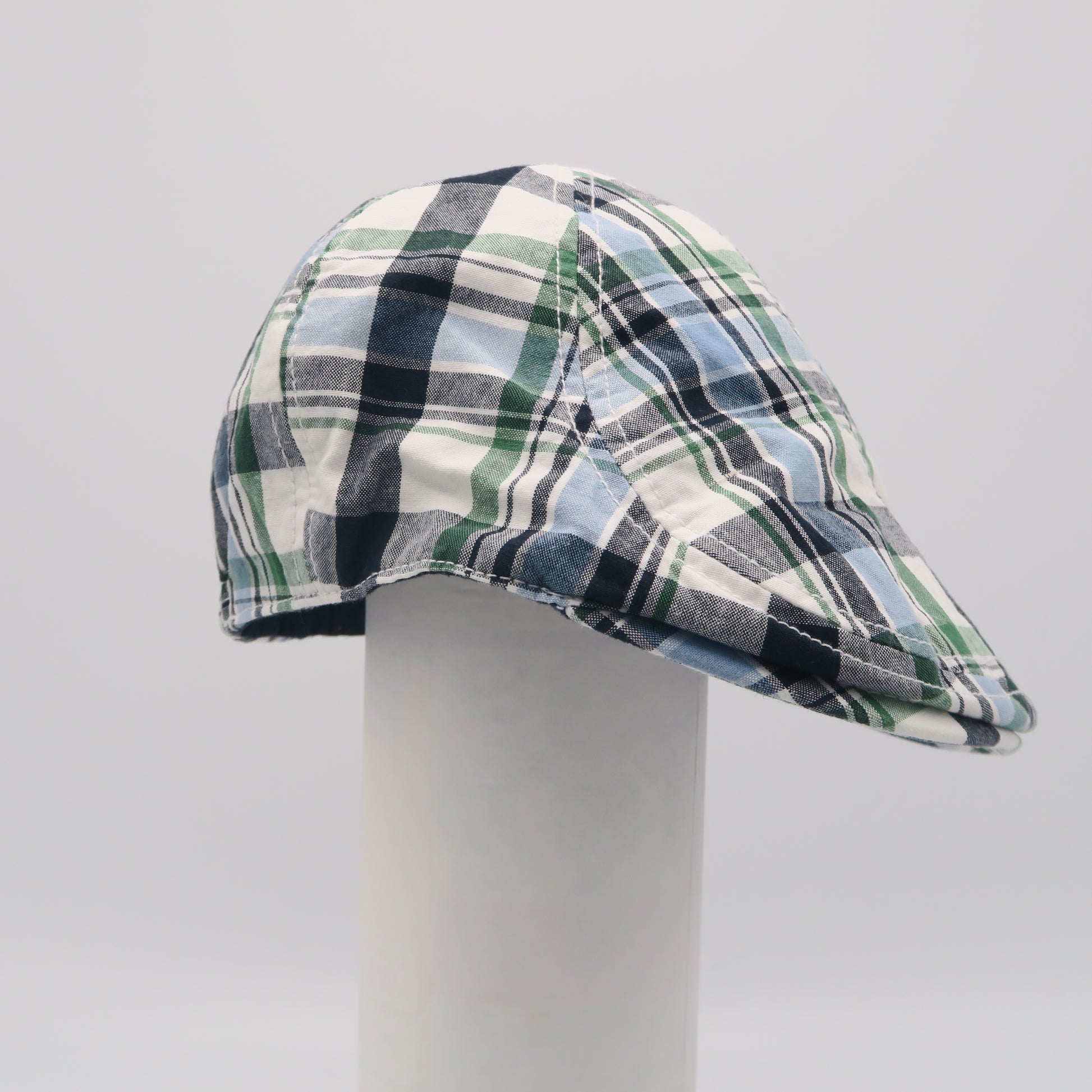 Gymboree Boys Blue | Green | Plaid Hat Size: 0-12 Months Blue | Green | Plaid