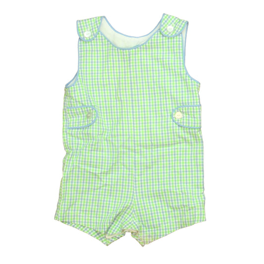 Funtasia too Boys Blue | Green Plaid Romper Size: 12 Months Blue | Green Plaid