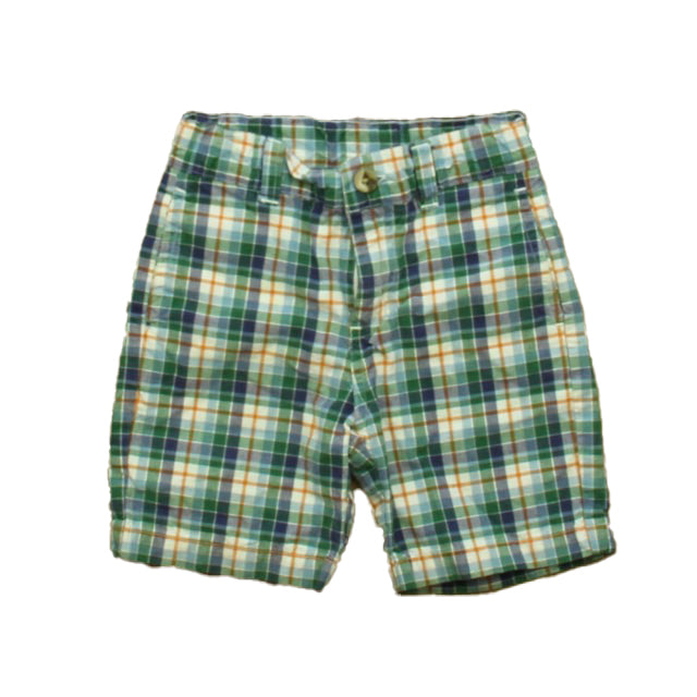 Janie and Jack Boys Blue | Green Plaid Shorts Size: 18-24 Months Blue | Green Plaid