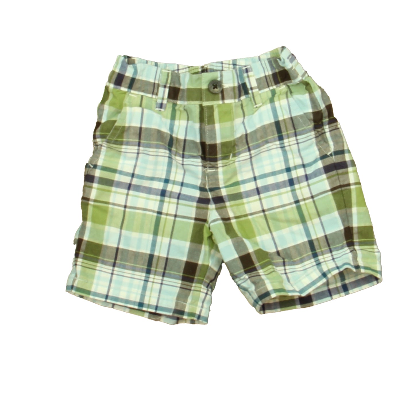 Janie and Jack Boys Blue | Green Plaid Shorts Size: 6-12 Months Blue | Green Plaid