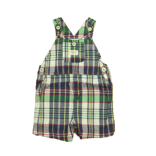 Janie and Jack Boys Blue | Green Plaid Romper Size: 6 Months Blue | Green Plaid