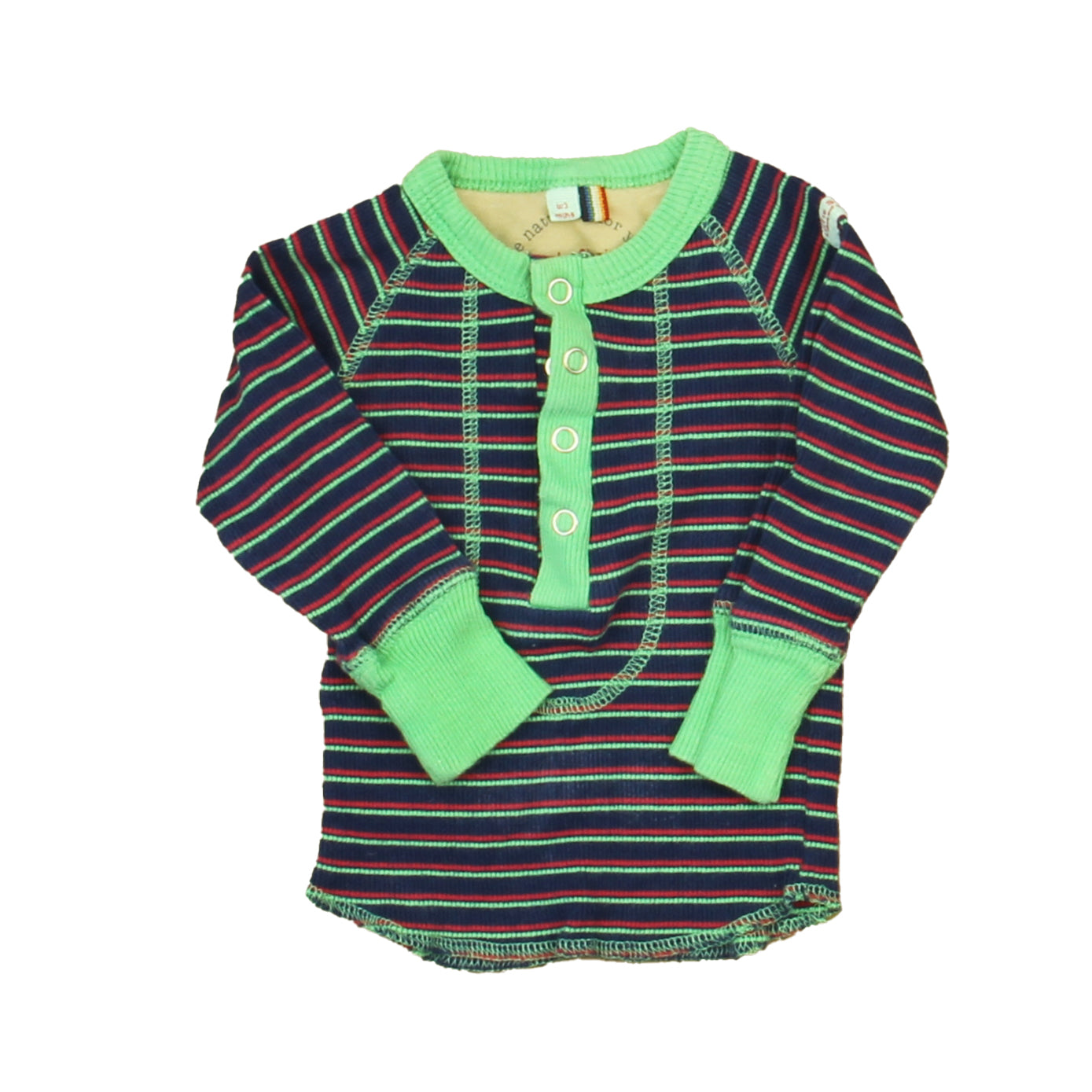 Little Shrimp Boys Blue | Green | Red Henley Size: 3 Months Blue | Green | Red