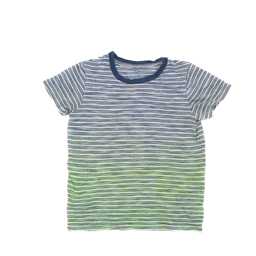 Rockets Of Awesome Boys Blue Green Stripe T-Shirt Size: 6 Blue Green Stripe