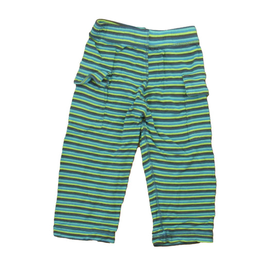Kickee Pants Boys Blue | Green Stripe Casual Pants Size: 12-18 Months Blue | Green Stripe