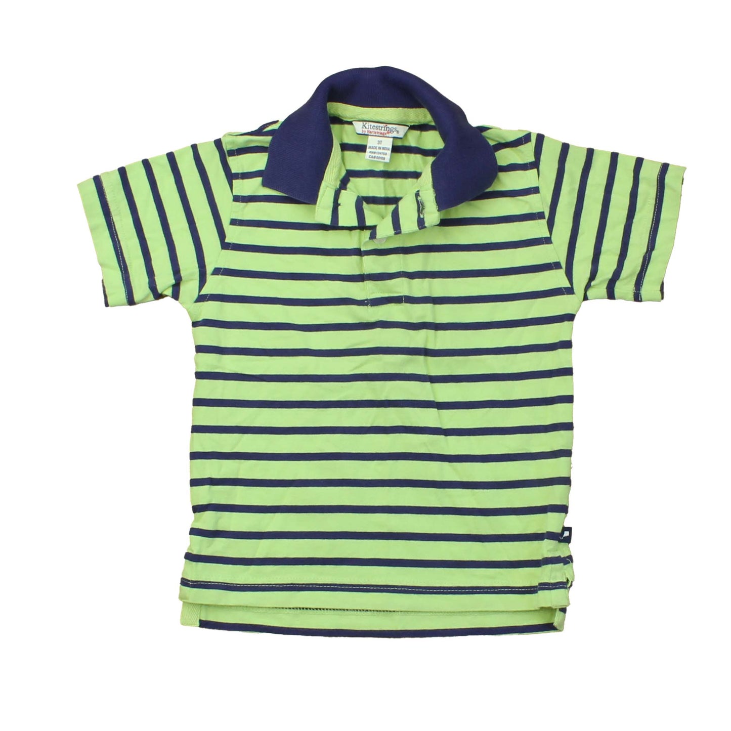 Kitestrings Boys Blue | Green | Stripes Polo Shirt Size: 3T Blue | Green | Stripes