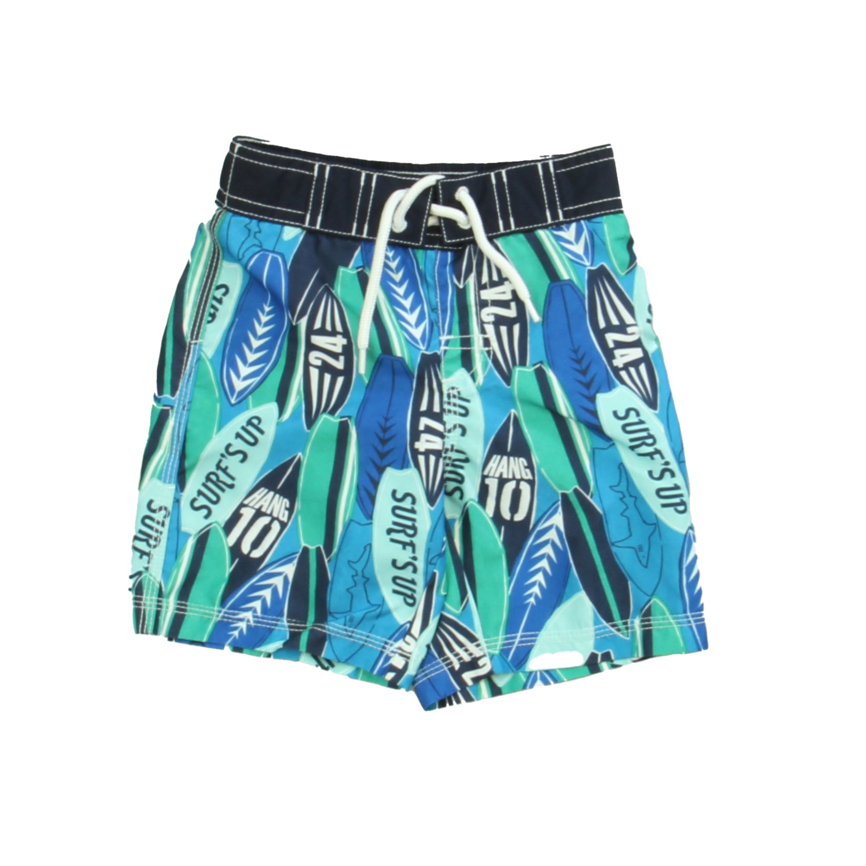 Gymboree Boys Blue | Green Surfboards Trunks Size: 18-24 Months Blue | Green Surfboards