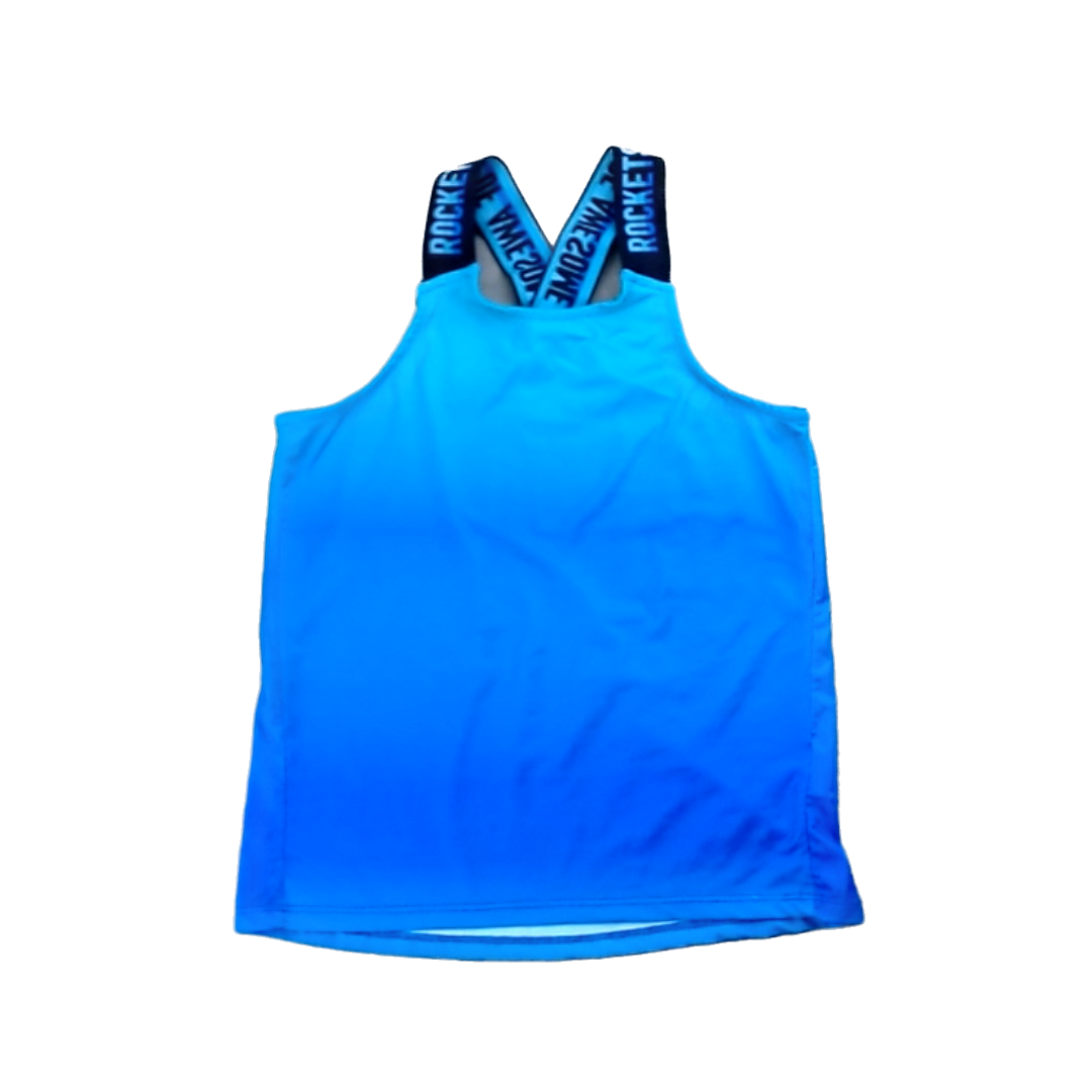 Rockets Of Awesome Girls Blue | Green Tiedye Tank Top Size: 6 Years Blue | Green Tiedye