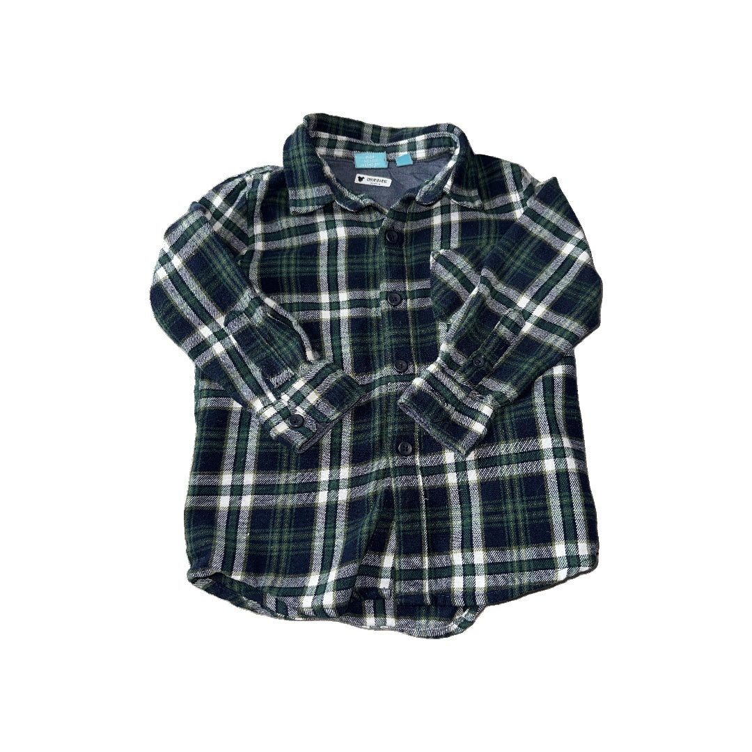 Bear Camp Boys Blue | green | White Button Down Short Sleeve Size: 18-24 months Blue | green | White