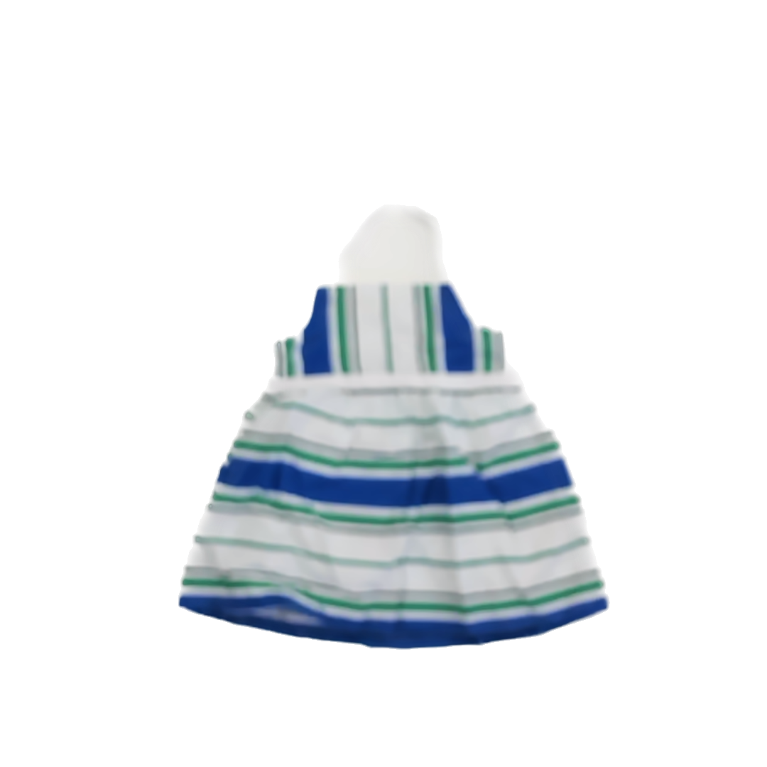 Janie and Jack Girls Blue | Green | White Dress Size: 3-6 Months Blue | Green | White