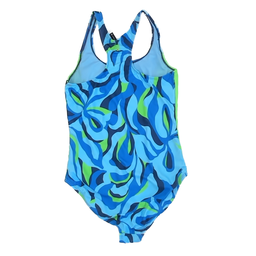 Spyder Girls Blue | Green 1-piece Swimsuit Size: L (12/14) Blue | Green