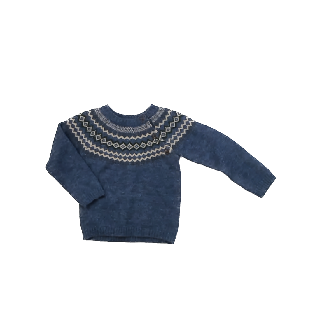 Edgehill Collection Boys Blue | Green Sweater Size: 24 Months Blue | Green