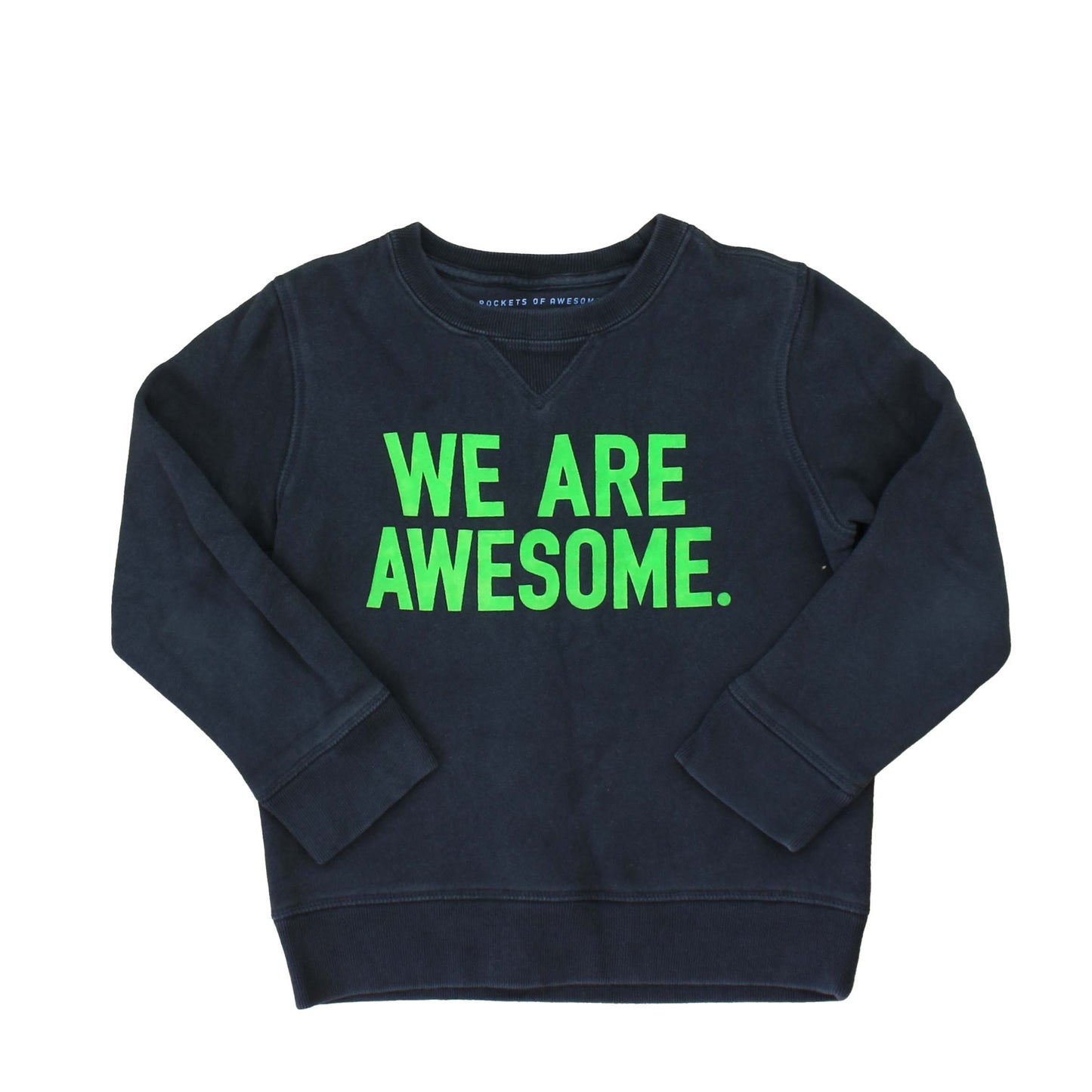 Rockets Of Awesome Boys Blue | Green Sweatshirt Size: 6-7 Years