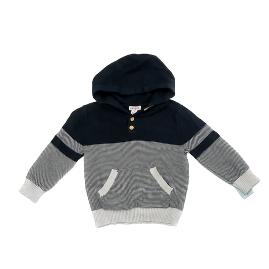 Cat & Jack Boys Blue & Grey Stripe Sweater Size: 3T Blue & Grey Stripe