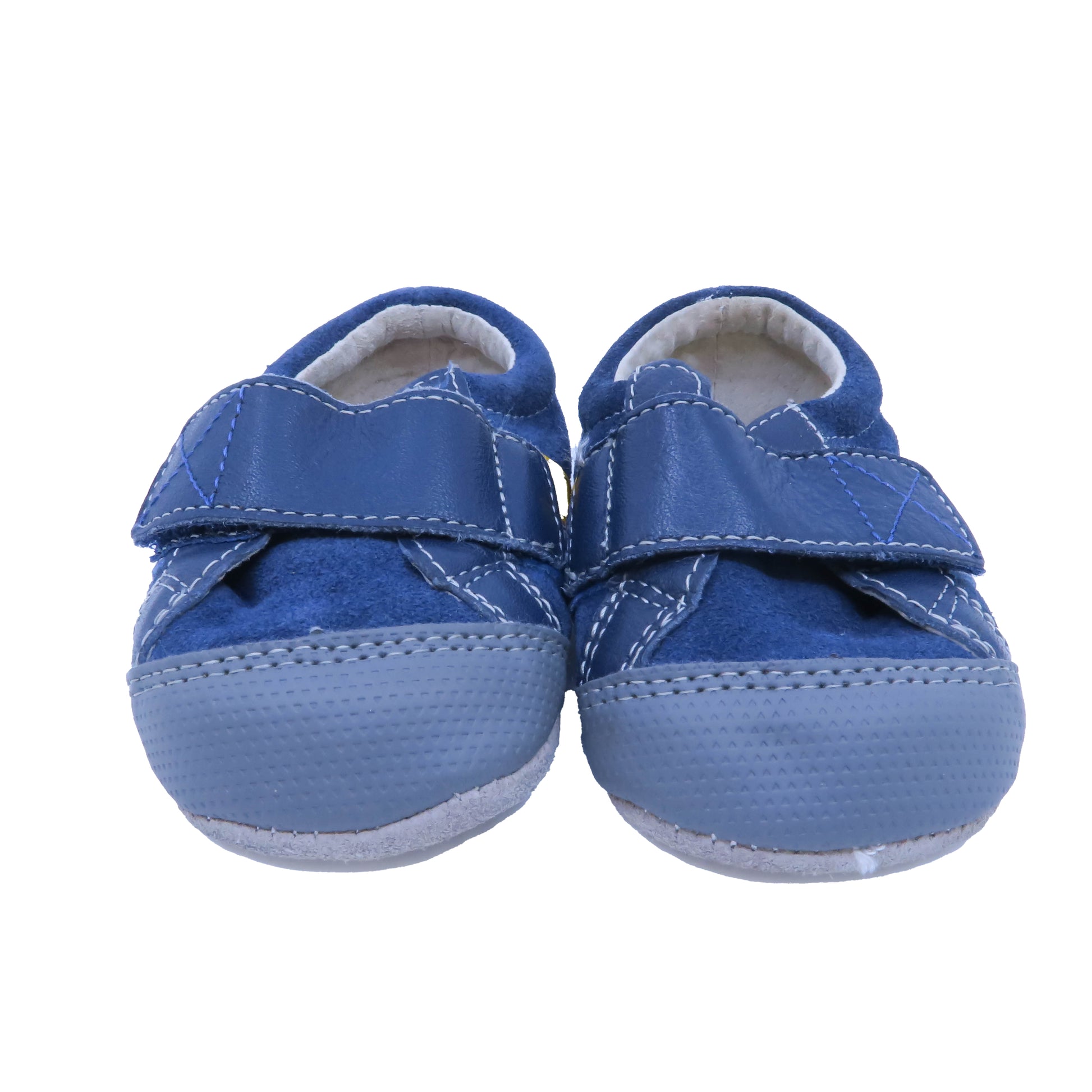 See Kai Run Boys Blue | Grey | Yellow Booties Size: 6-12 Months Blue | Grey | Yellow