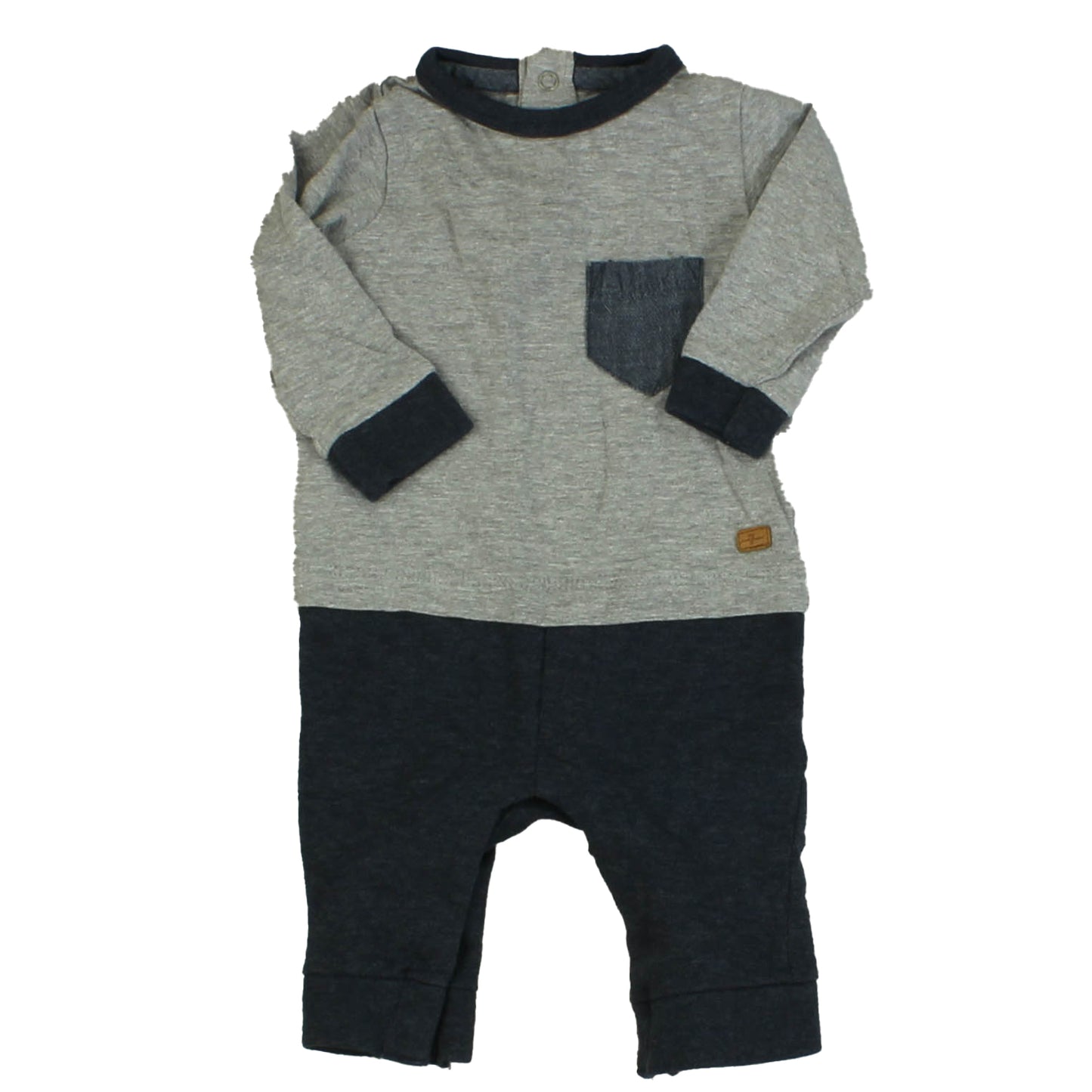 7 for all Mankind Boys Blue | Grey Long Sleeve Outfit Size: 0-3 Months