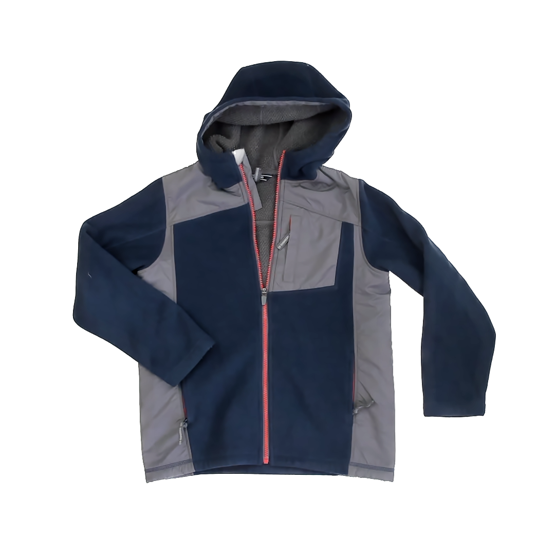 Land's End Boys Blue | Grey Jacket Size: M (10-12) Blue | Grey