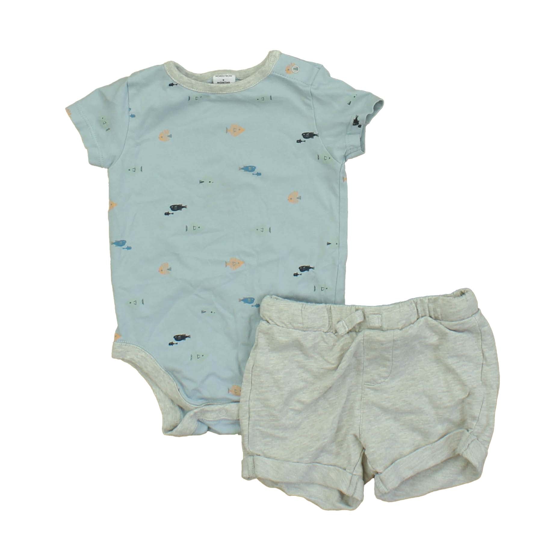Nordstrom Baby Boys Blue | Grey Apparel Sets Size: 6-9 Months Blue | Grey