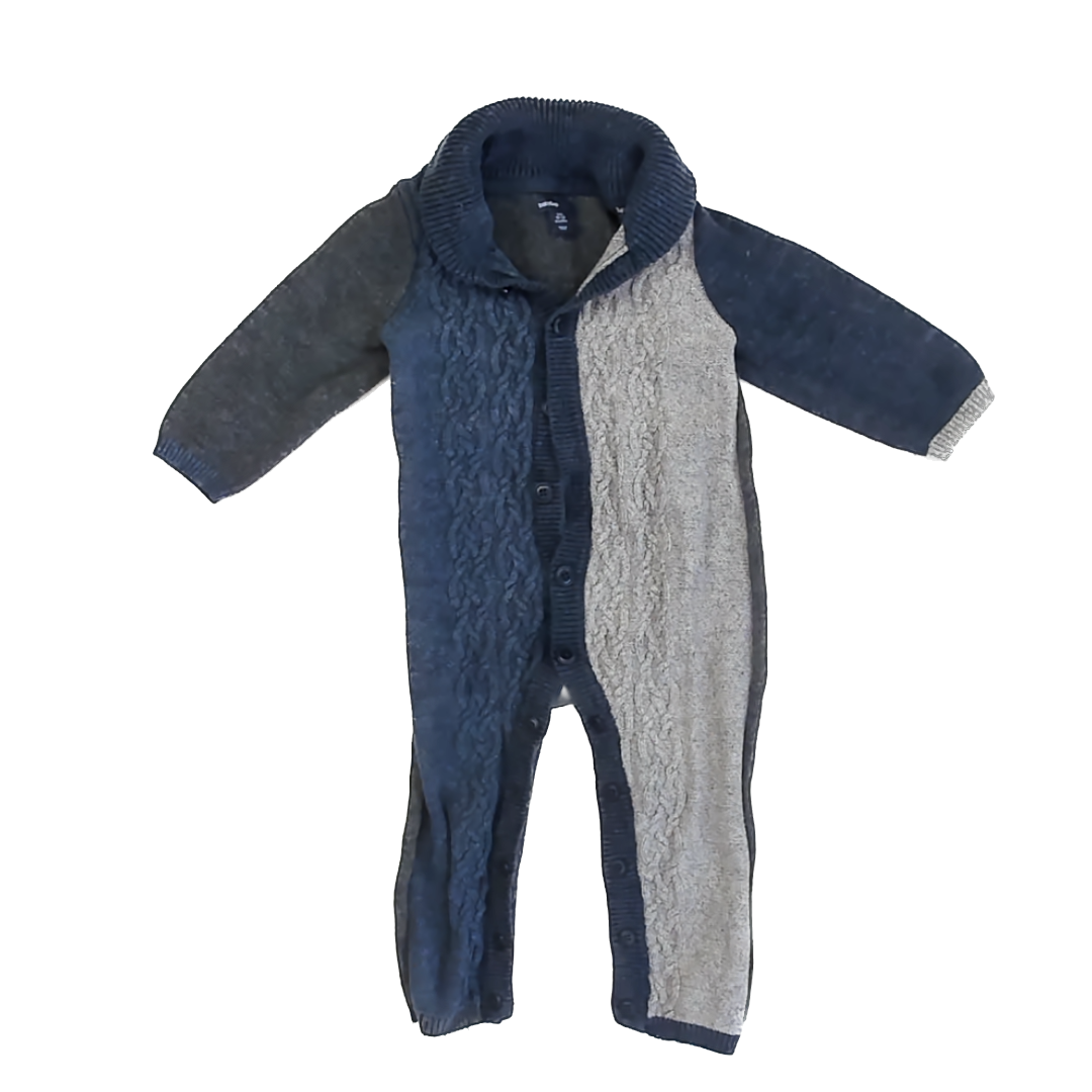 Gap Boys Blue | Grey Long Sleeve Outfit Size: 18-24 Months Blue | Grey