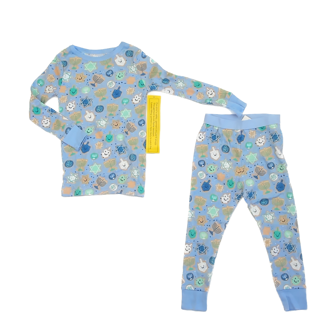Target Unisex Blue | Hanukkah 2-piece Pajamas Size: 3T Blue | Hanukkah