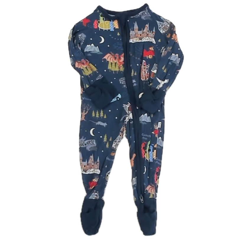 Little Sleepies Boys Blue Harry Potter 1-piece footed Pajamas Size: 0-3 Months Blue Harry Potter