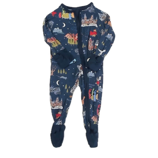 Little Sleepies Boys Blue Harry Potter 1-piece footed Pajamas Size: 0-3 Months Blue Harry Potter
