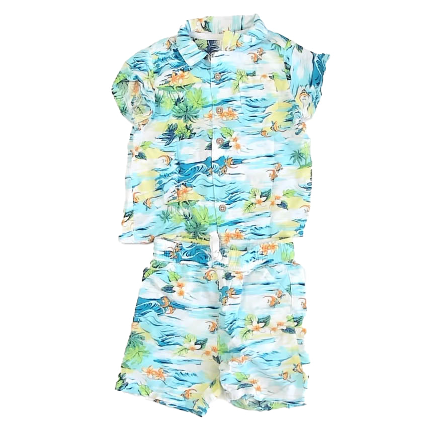 First Impressions Boys Blue Hawaii Apparel Sets Size: 12 Months Blue Hawaii