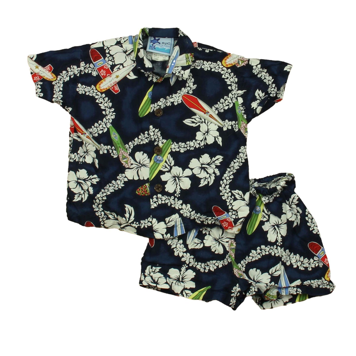 RJC Boys Blue Hawaii Apparel Sets Size: 12 Months Blue Hawaii