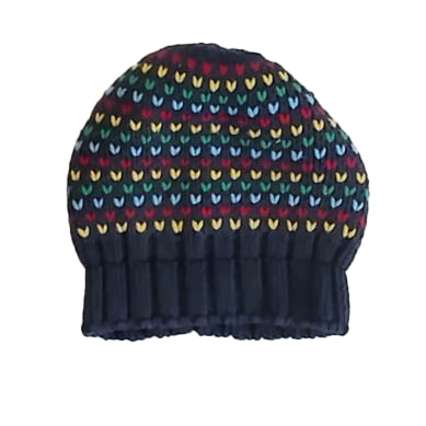 Hanna Anderson Girls Blue Hearts Winter Hat Size: 3T Blue Hearts