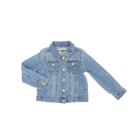 Osh Kosh Girls Blue | Hearts Jacket Size: 4T Blue | Hearts