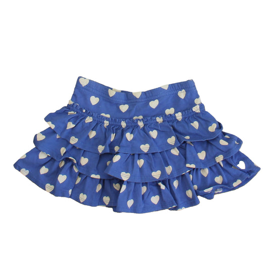 Boden Girls Blue Hearts Skirt Size: 18-24 Months