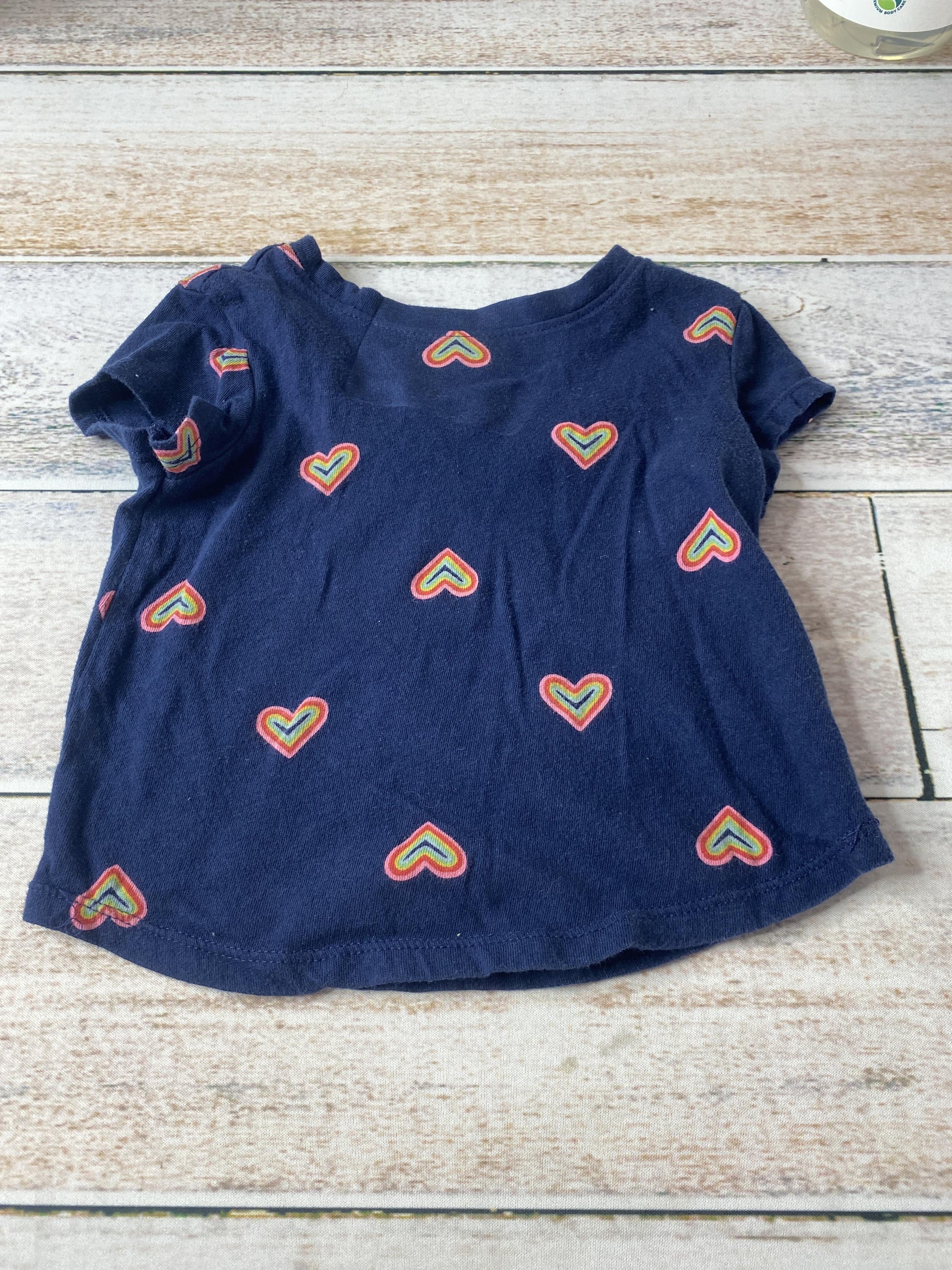 Old Navy Girls Blue | Hearts T-Shirt Size: 12-18 months Blue | Hearts