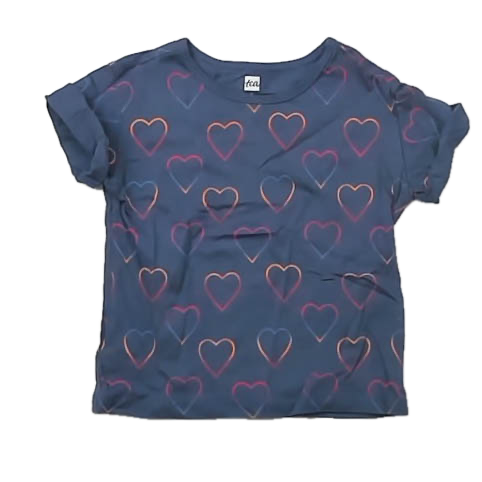 Tea Collection Girls Blue Hearts T-Shirt Size: 2T Blue Hearts