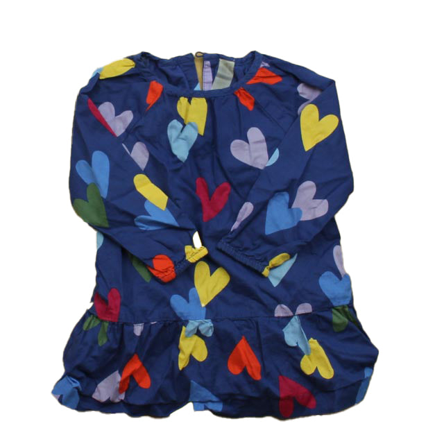 Primary.com Girls Blue Hearts Dress Size: 12-18 Months