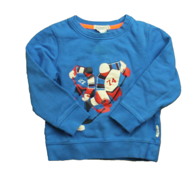 Billy Bandit Boys Blue Hockey Players Long Sleeve Shirt Size: 4T