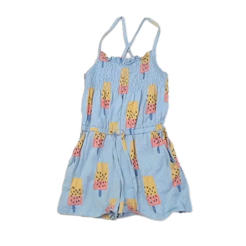Tea Collection Girls Blue Ice Pops Romper Size: 6 Years Blue Ice Pops