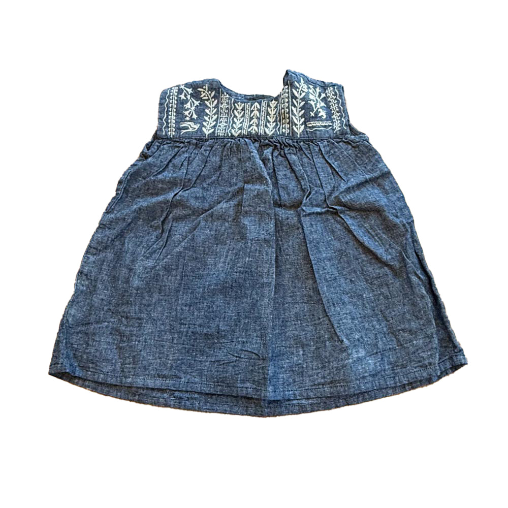 Tea Girls Blue | Ivory Dress Size: 12-18 Months Blue | Ivory