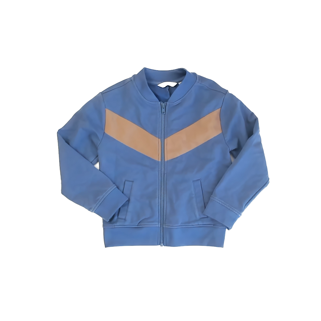 Janie and Jack Boys Blue | Khaki Track Suit Size: 5-6 Years Blue | Khaki