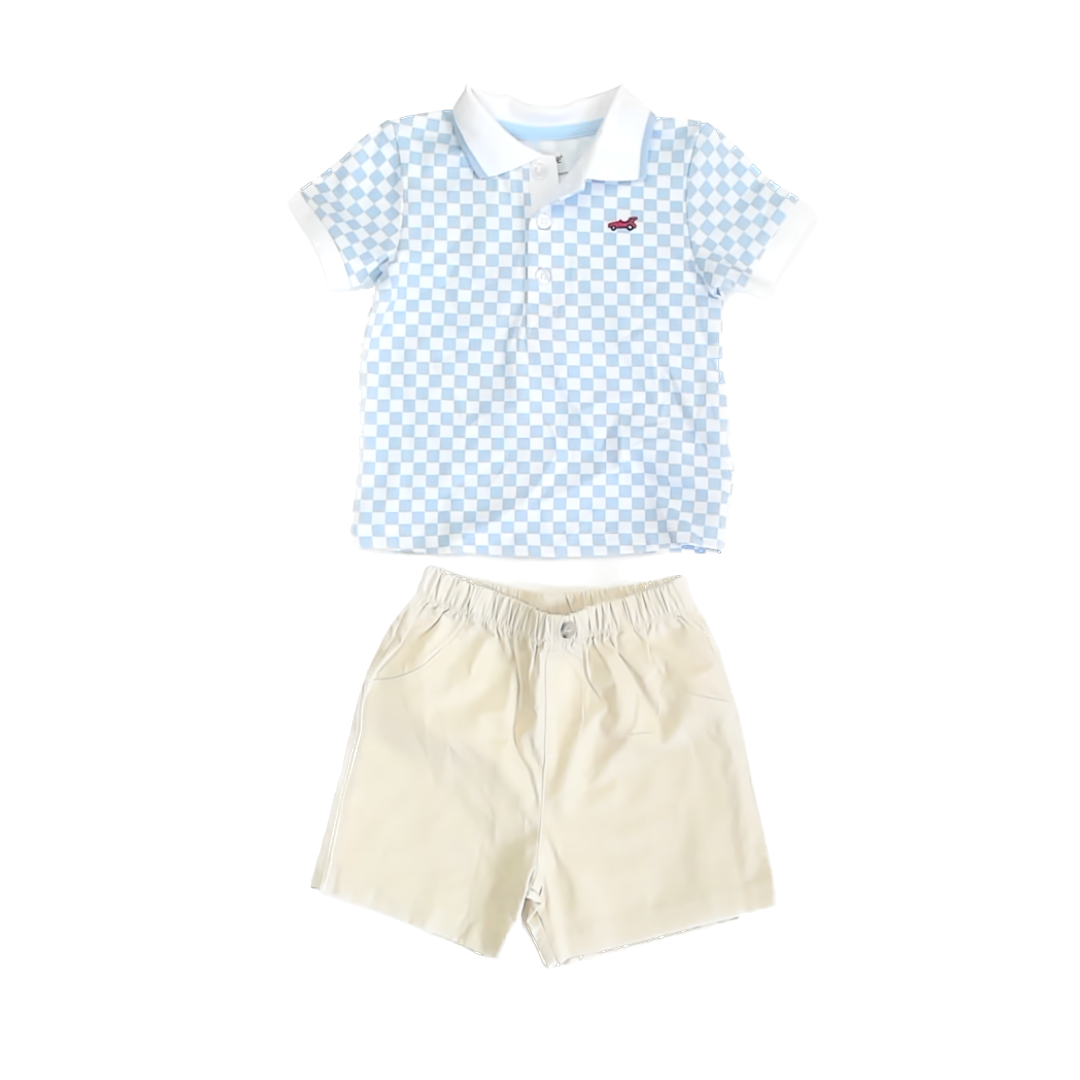 Little Me Boys Blue | khaki Apparel Sets Size: 18 Months Blue | khaki