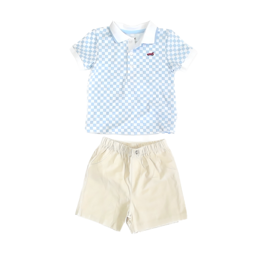 Little Me Boys Blue | khaki Apparel Sets Size: 18 Months Blue | khaki