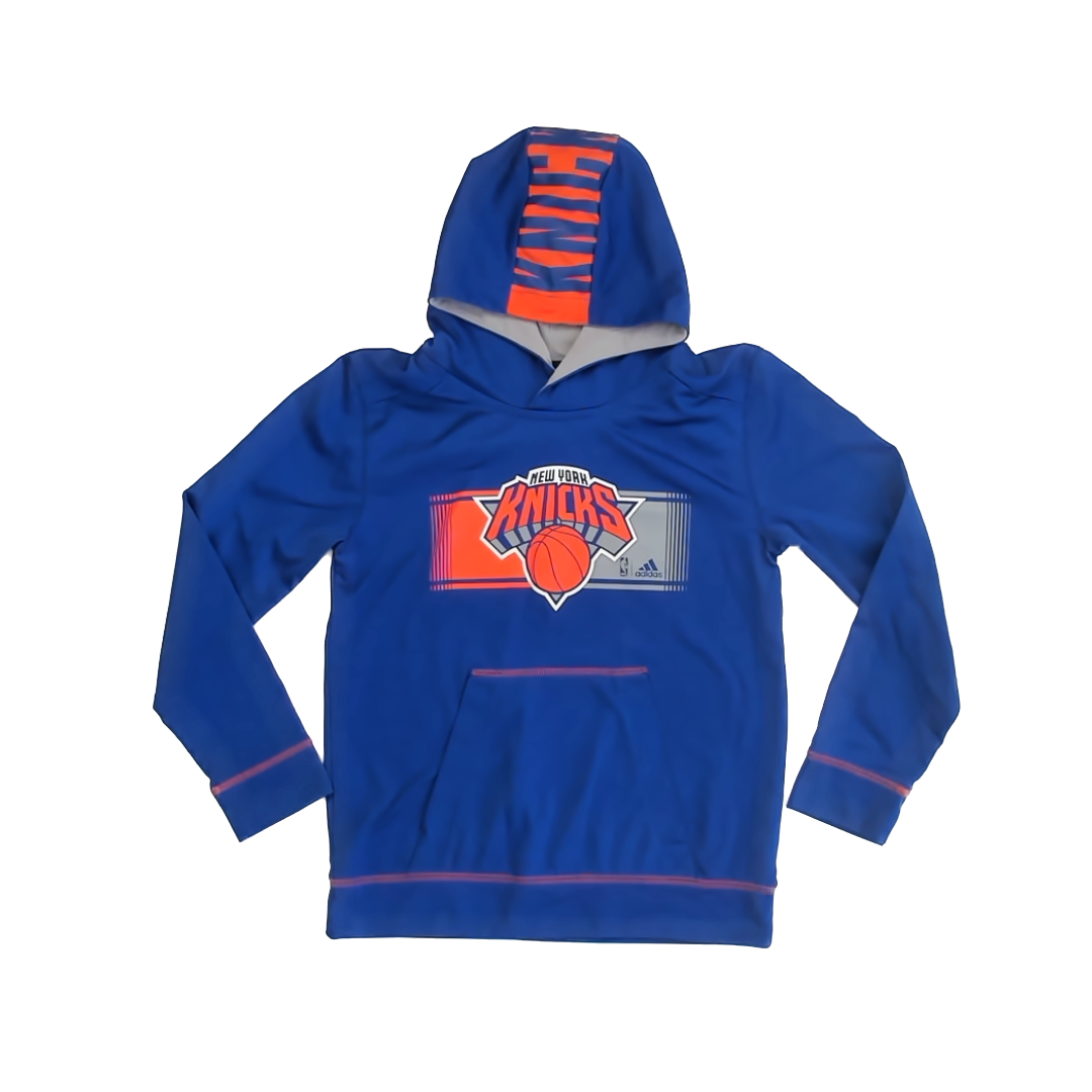 Adidas Boys Blue Knicks Hoodie Size: Youth M (10-12 Years) Blue Knicks
