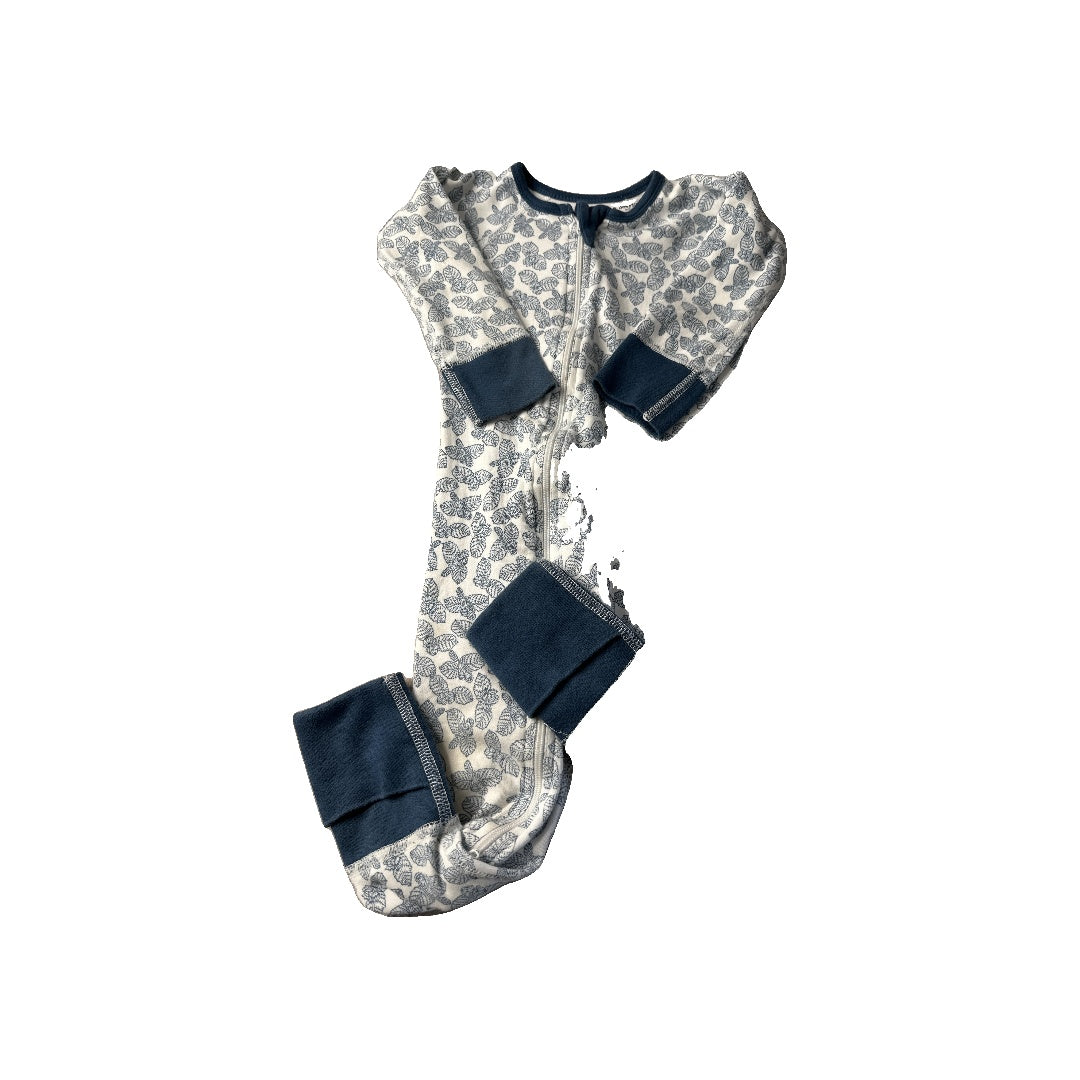 Sapling Unisex Blue | Leaves Long Sleeve Outfit Size: 12-18 months Blue | Leaves