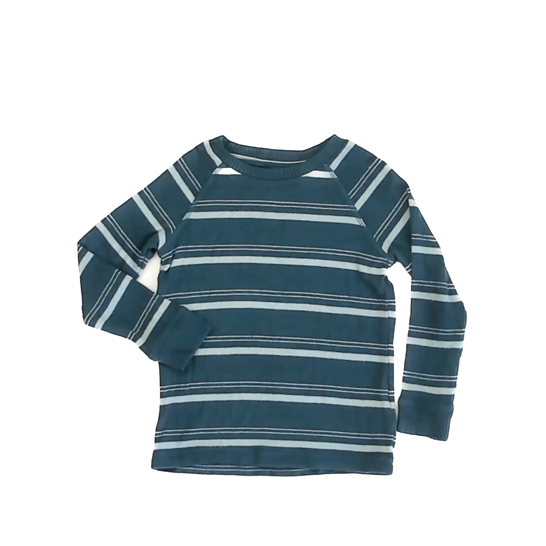 Rumi + Ryder Boys Blue | Light Blue Stripe Long Sleeve Shirt Size: 3T Blue | Light Blue Stripe