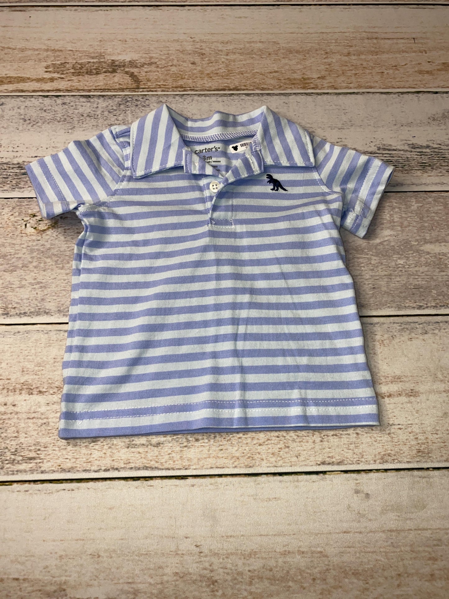 Carters Boys Blue | Light Blue | Striped Polo Shirt Size: 3 months Blue | Light Blue | Striped